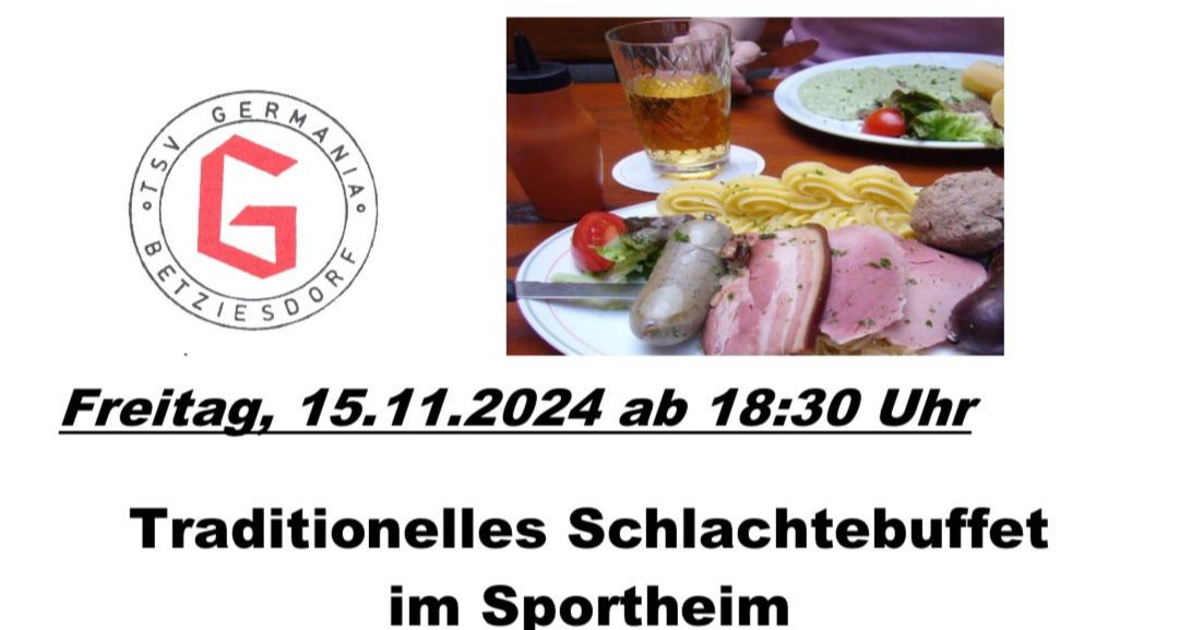 Traditionelles Schlachtebuffet im Sportheim