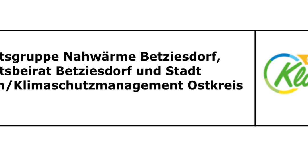 Einladung Gründungsversammlung Genossenschaft zur Nahwärme Betziesdorf