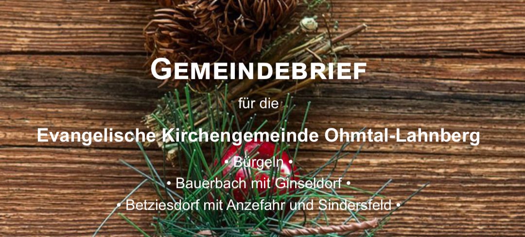 Gemeindebrief Dezember 2024 – Januar 2025