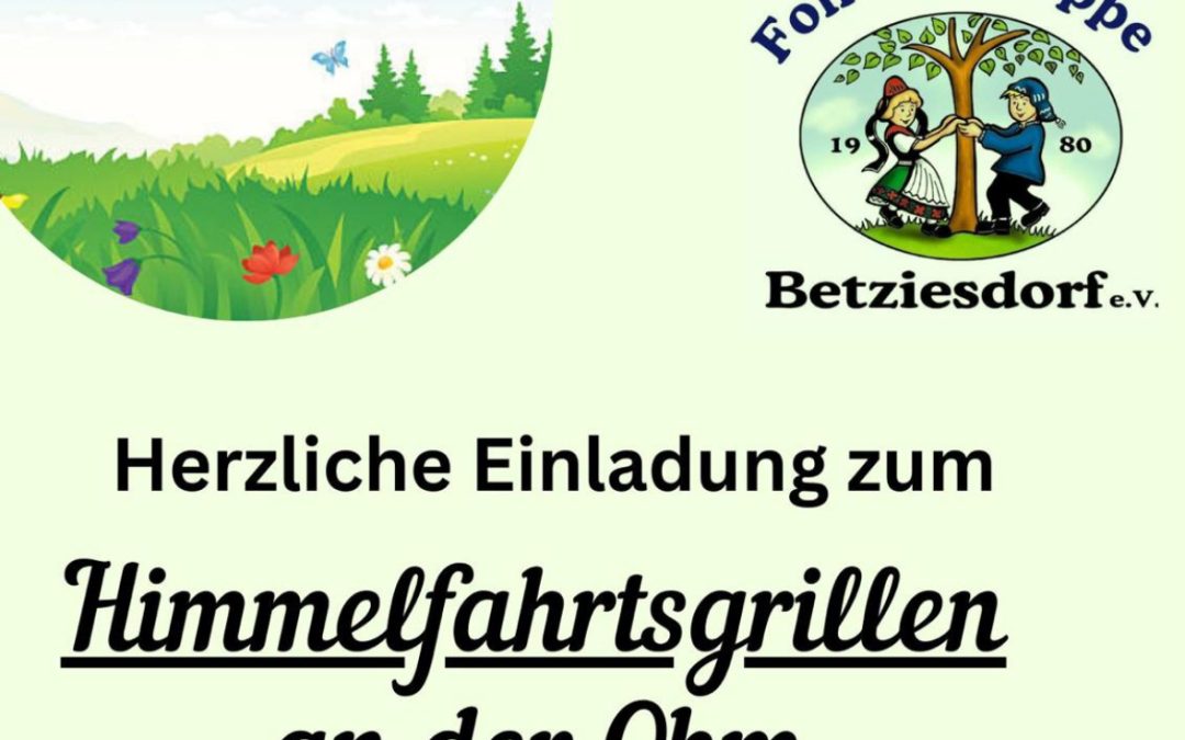 Himmelfartsgrillen an der Ohm mit Gottesdienst um 10 Uhr