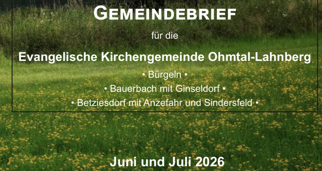 Gemeindebrief Juni – Juli 2026