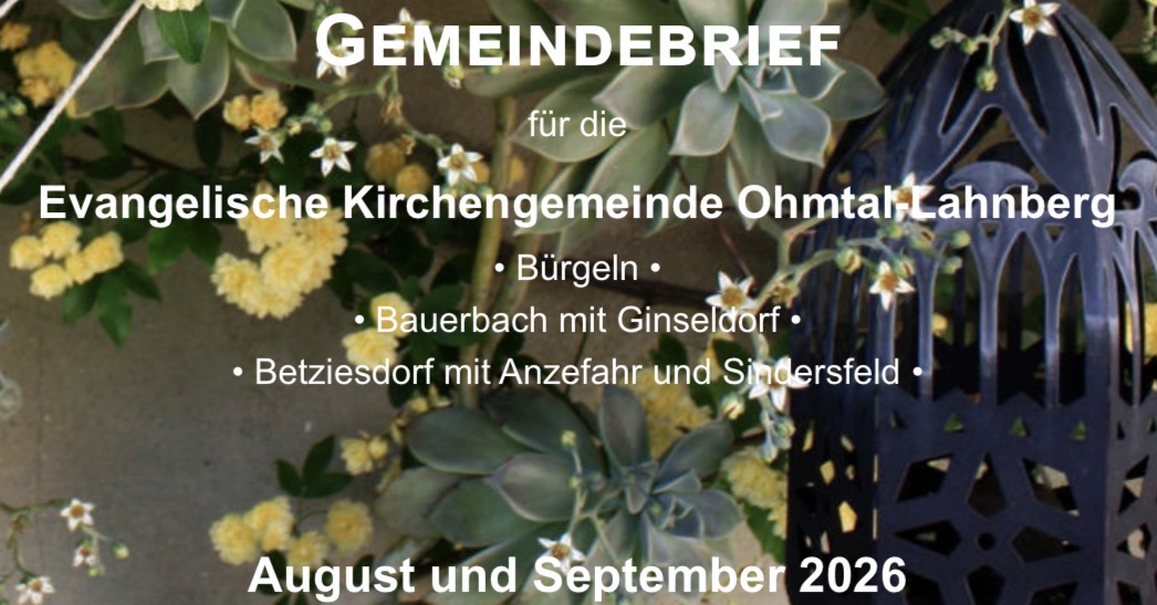 Gemeindebrief August-September 2026